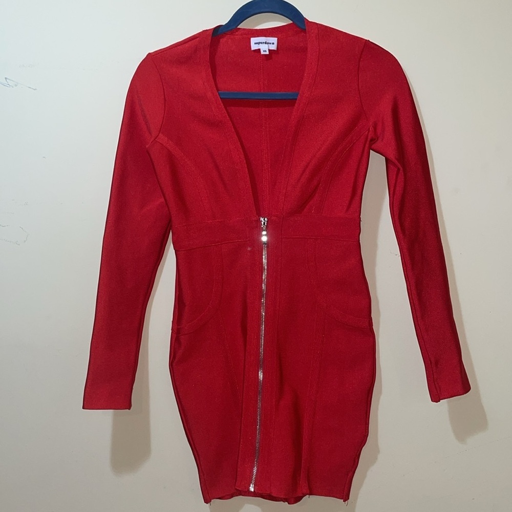 Womens Revolve Superdown Brynn Zip Front Dress - image 4